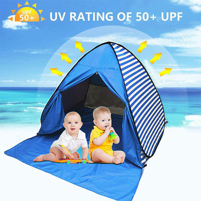Облегченный шатер UPF 50+ солнцезащитного крема пляжа автоматический хлопает вверх для 2-3 людей