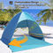 Лагерь штанги стеклоткани шатра солнцезащитного крема пляжа ODM YEFFO легкий хлопает вверх укрытие пляжа
